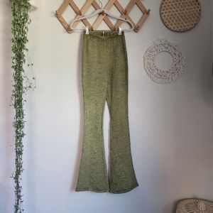 We The Free Contour Acid Wash Flare Pants In Green Women's XS NWT